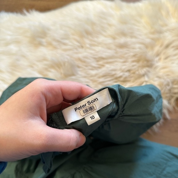 PETER SOM Green Puff Sleeve Dress - Picture 6 of 8